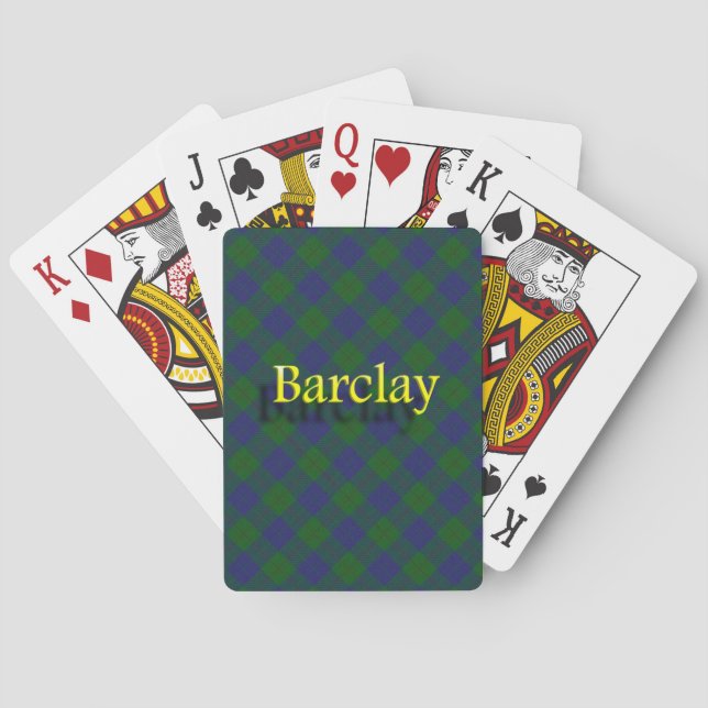 Scottish Clan Barclay Poker Cards (Back)