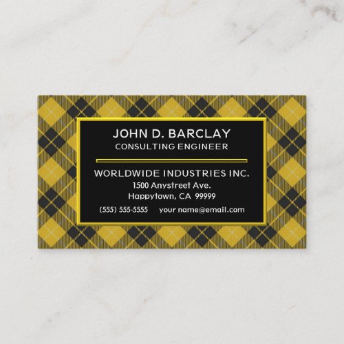 Scottish Clan Barclay Tartan Plaid Business Card