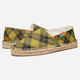 Scottish Clan Barclay Yellow Dress Tartan Plaid Espadrilles