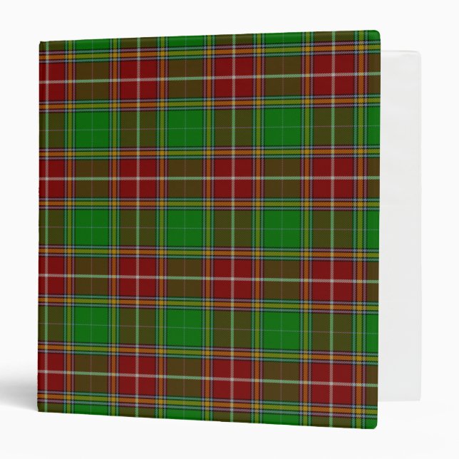 Scottish Clan Baxter Tartan Plaid 3 Ring Binder (Front/Inside)