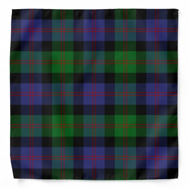 Scottish Clan Blair Tartan Plaid Bandana (Front)