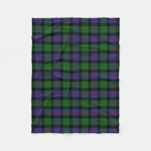 Scottish Clan Blair Tartan Plaid Fleece Blanket