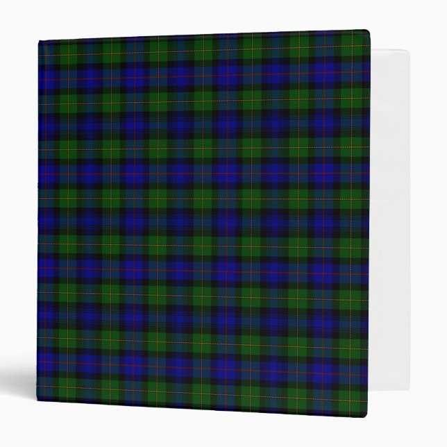 Scottish Clan Bonner Tartan Plaid 3 Ring Binder (Front/Inside)