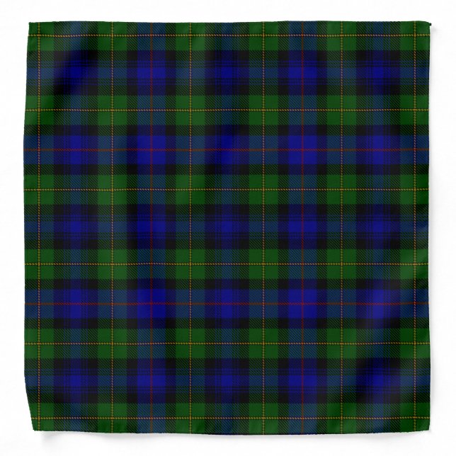 Scottish Clan Bonner Tartan Plaid Bandana (Front)