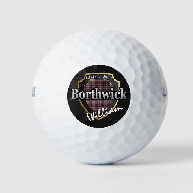 Scottish Clan Borthwick Personalize Your Name Golf Balls (Front)