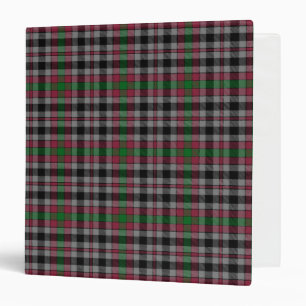 Scottish Clan Borthwick Tartan Plaid 3 Ring Binder