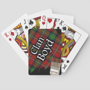Scottish Clan Boyd Tartan Paint Brush Poker Cards
