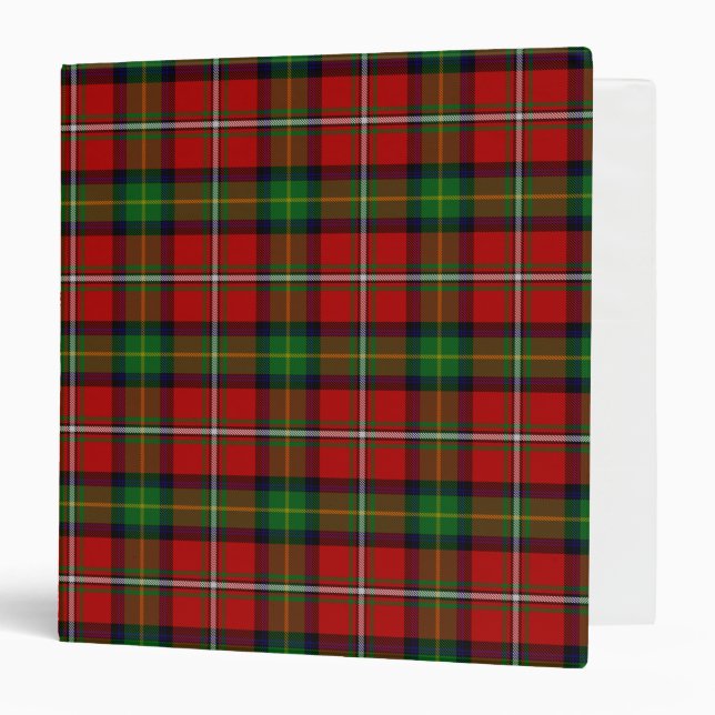 Scottish Clan Boyd Tartan Plaid 3 Ring Binder (Front/Inside)