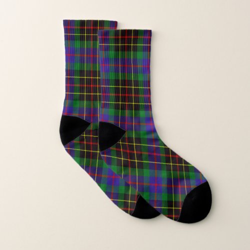 Scottish Clan Brodie Hunting Modern Tartan Plaid Socks