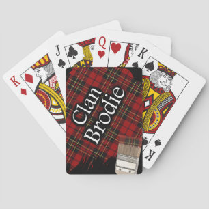 Scottish Clan Brodie Tartan Paint Brush Poker Cards