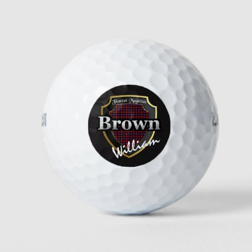 Scottish Clan Brown Personalize Your Name Golf Balls