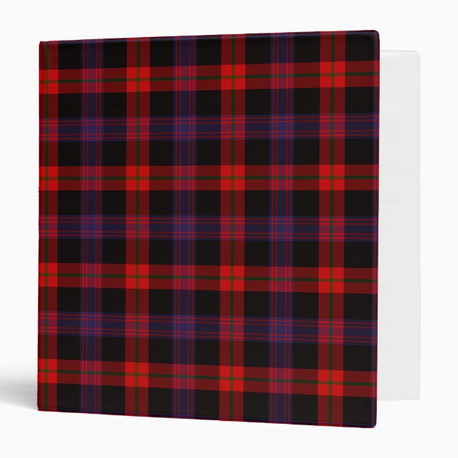 Scottish Clan Brown Tartan Plaid 3 Ring Binder (Front/Inside)