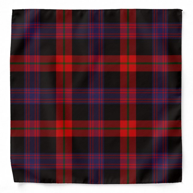 Scottish Clan Brown Tartan Plaid Bandana (Front)