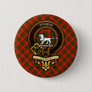 Scottish Clan Bruce Badge and Crest Coat of Arms Button