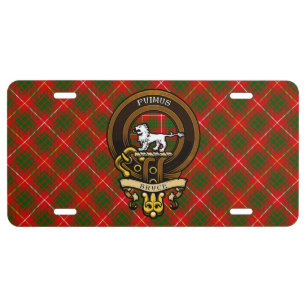 Scottish Clan Bruce Badge and Crest   Coat of Arms License Plate