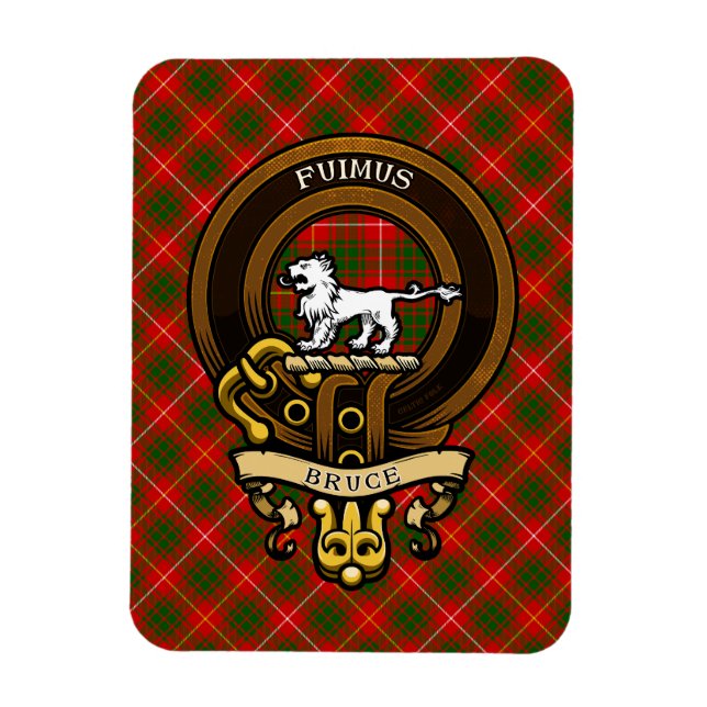 Scottish Clan Bruce Badge and Crest | Coat of Arms Magnet (Vertical)