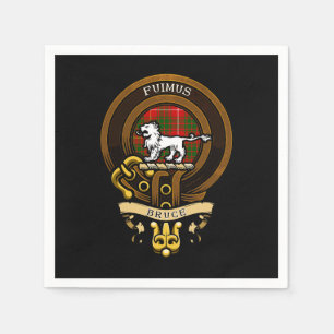 Scottish Clan Bruce Badge and Crest   Coat of Arms Napkins