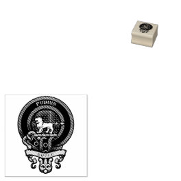 Scottish Clan Bruce Badge and Crest Coat of Arms Rubber Stamp