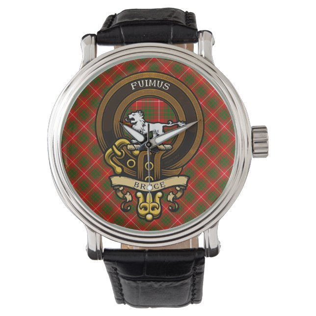 Scottish Clan Bruce Badge and Crest | Coat of Arms Watch (Front)
