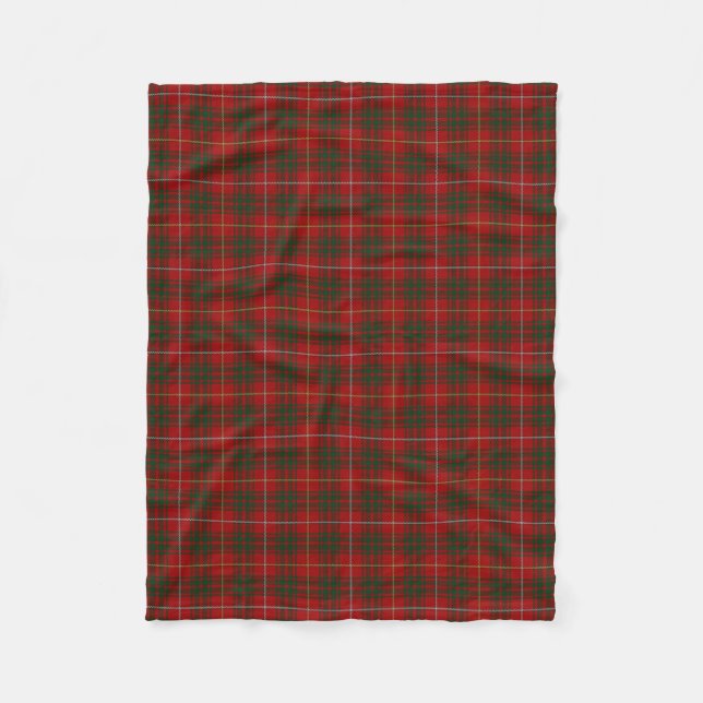 Scottish Clan Bruce Classic Tartan Fleece Blanket (Front)