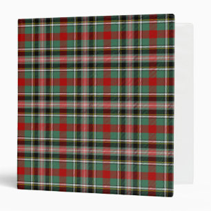 Scottish Clan Bruce Of Kinnarid Tartan Plaid 3 Ring Binder