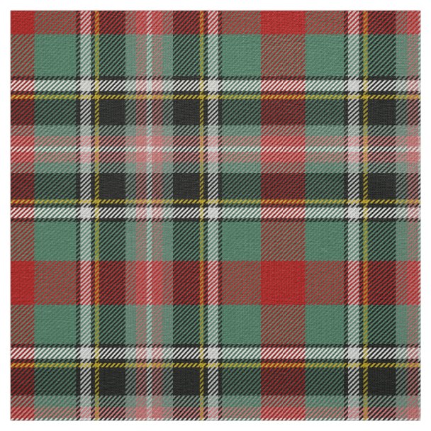 Bruce Tartan Print Fabric | Zazzle