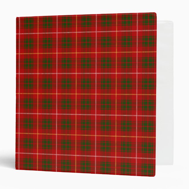 Scottish Clan Bruce Tartan Plaid 3 Ring Binder (Front/Inside)