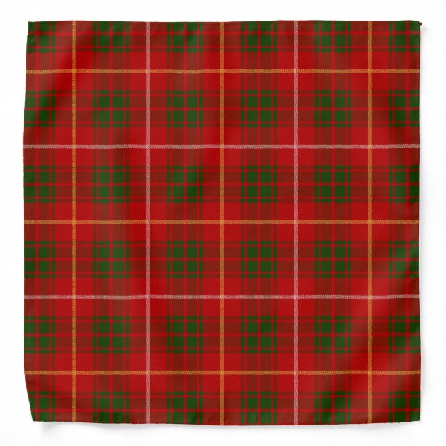 Scottish Clan Bruce Tartan Plaid Bandana (Front)