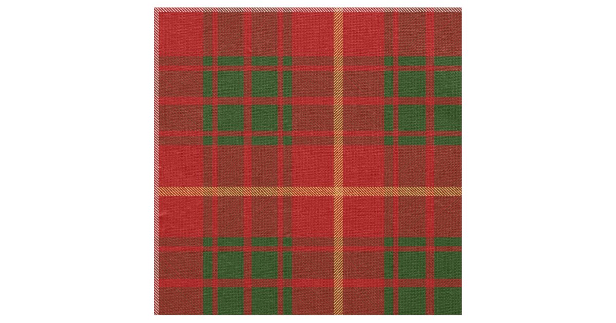 Scottish Clan Bruce Tartan Plaid Fabric Zazzle