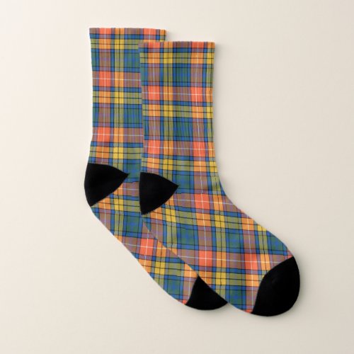 Scottish Clan Buchanan Ancient Tartan Plaid Socks