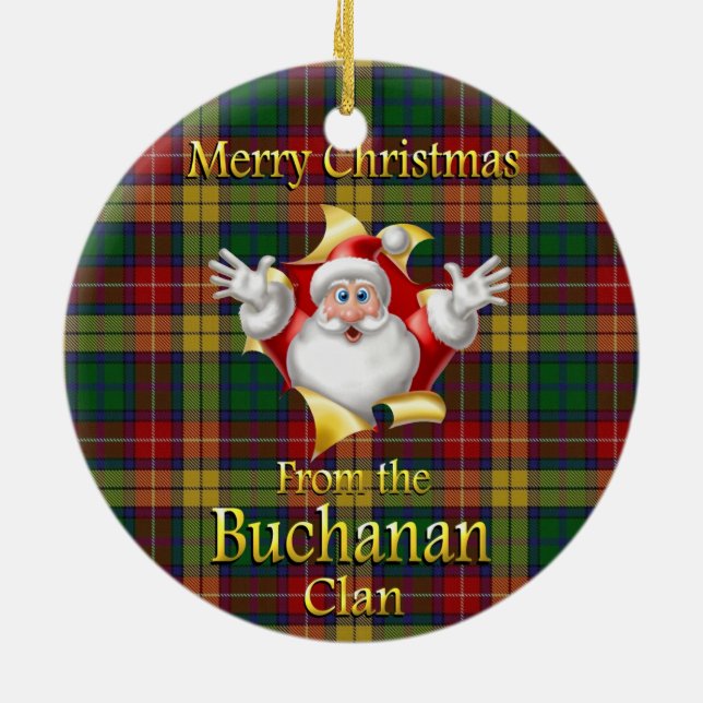 Scottish Clan Buchanan Christmas Ornament (Back)