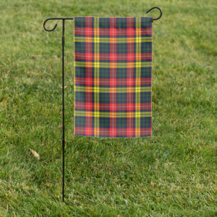 Scottish Clan Buchanan Modern Tartan Plaid Garden Flag