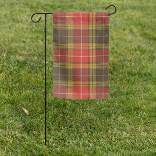 Scottish Clan Buchanan Old Set Weathered Tartan Garden Flag