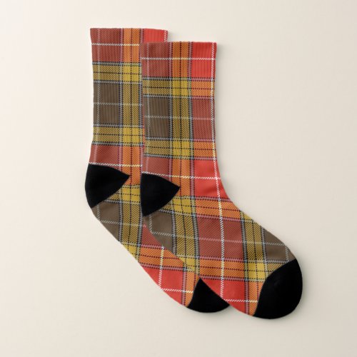 Scottish Clan Buchanan Old Set Weathered Tartan Socks