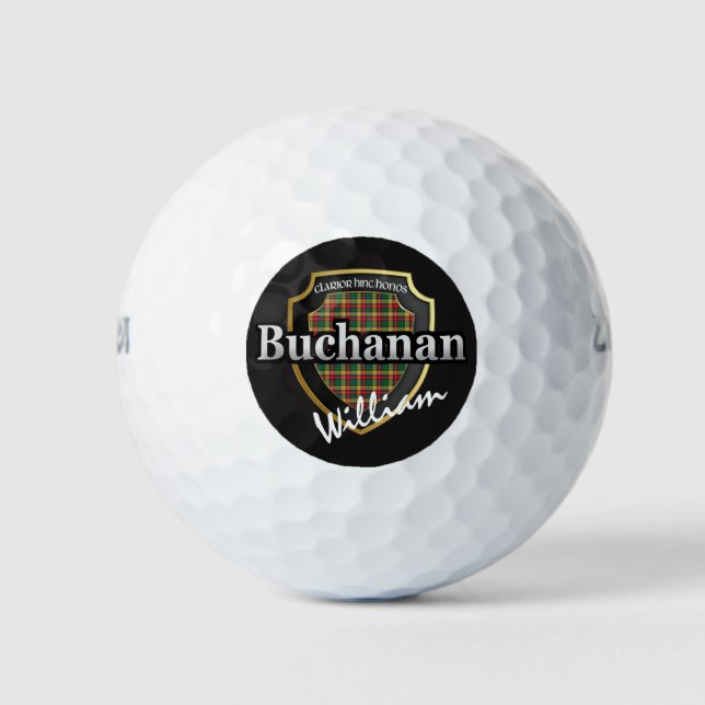 Scottish Clan Buchanan Personalize Your Name Golf Balls (Front)