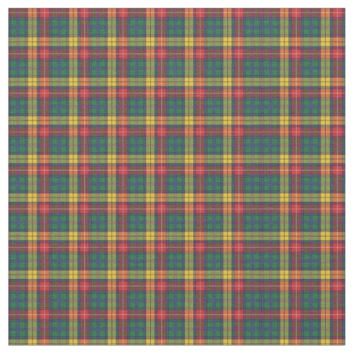 Scottish Clan Buchanan Plaid Red Green Yellow Fabric