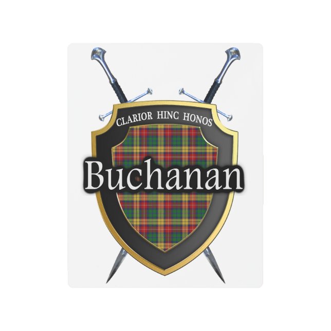 Scottish Clan Buchanan Tartan Accents Metal Print (Front)