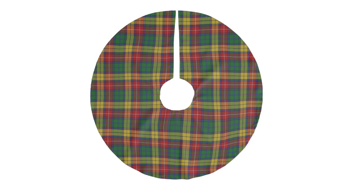 Scottish Clan Buchanan Tartan Brushed Polyester Tree Skirt | Zazzle