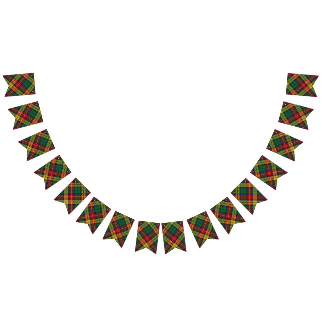 Scottish Clan Buchanan Tartan Bunting Flags (All)