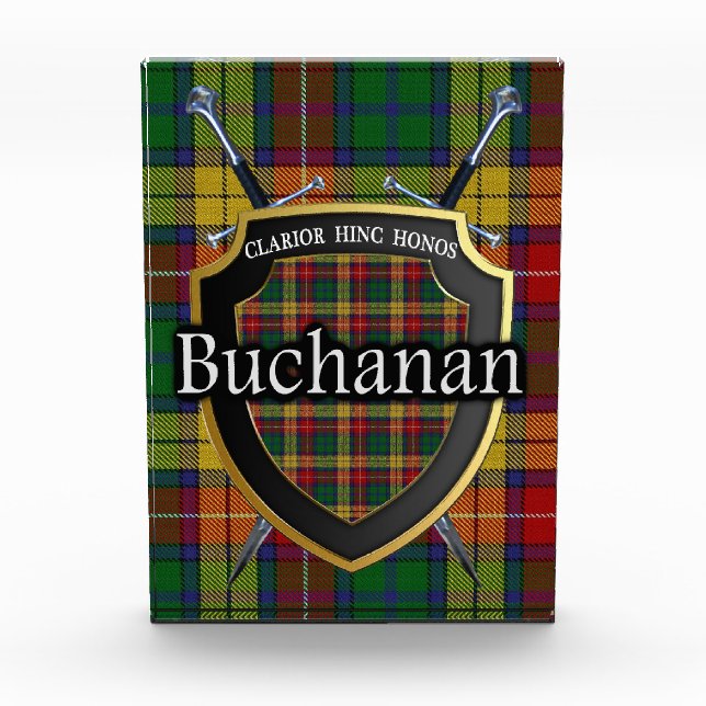 Scottish Clan Buchanan Tartan Photo Block (Front)