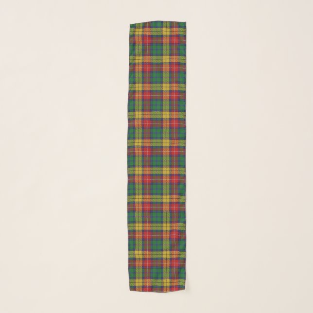 Scottish Clan Buchanan Tartan Plaid Scarf (Front)