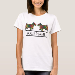 Scottish Clan Buchanan Tartan Scottie Dogs T-Shirt