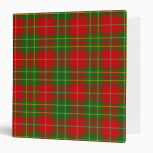 Scottish Clan Burnett Tartan Plaid 3 Ring Binder
