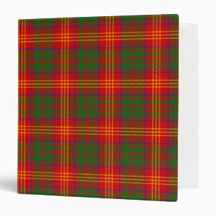 Scottish Clan Burns Tartan Plaid 3 Ring Binder