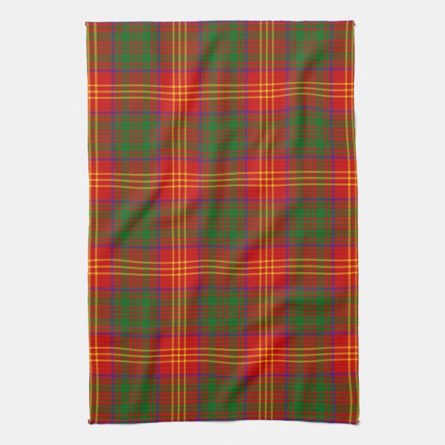 Scottish Clan Burns Tartan Plaid Kitchen Towel (Vertical)