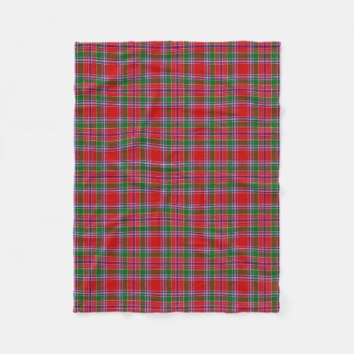 Scottish Clan Burrell Tartan Plaid Fleece Blanket