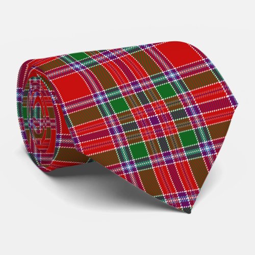 Scottish Clan Burrell Tartan Plaid Tie
