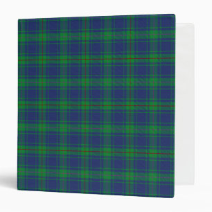 Scottish Clan Burt Tartan Plaid 3 Ring Binder