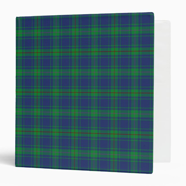 Scottish Clan Burt Tartan Plaid 3 Ring Binder (Front/Inside)