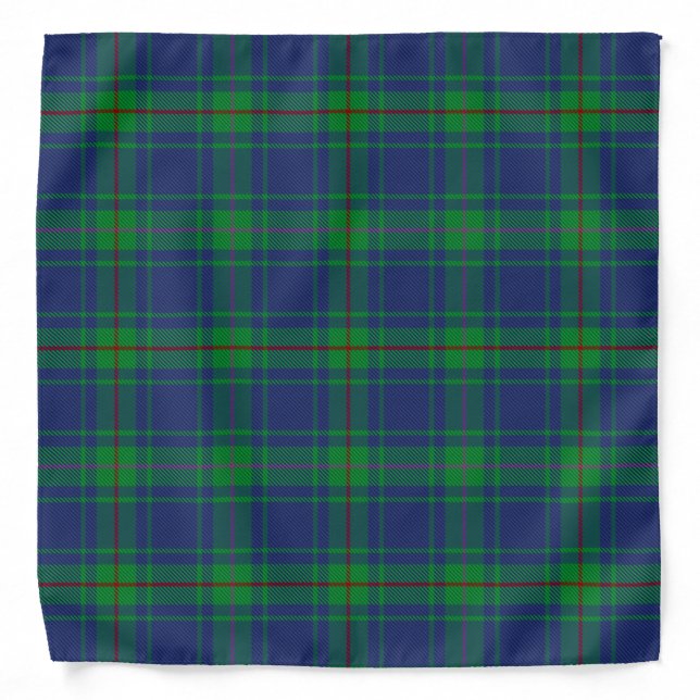Scottish Clan Burt Tartan Plaid Bandana (Front)